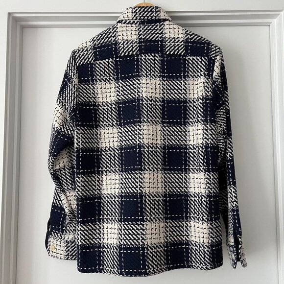 Wax London - Whiting Navy Marine Beatnik Overshirt - Size XS - Picture 3 of 8